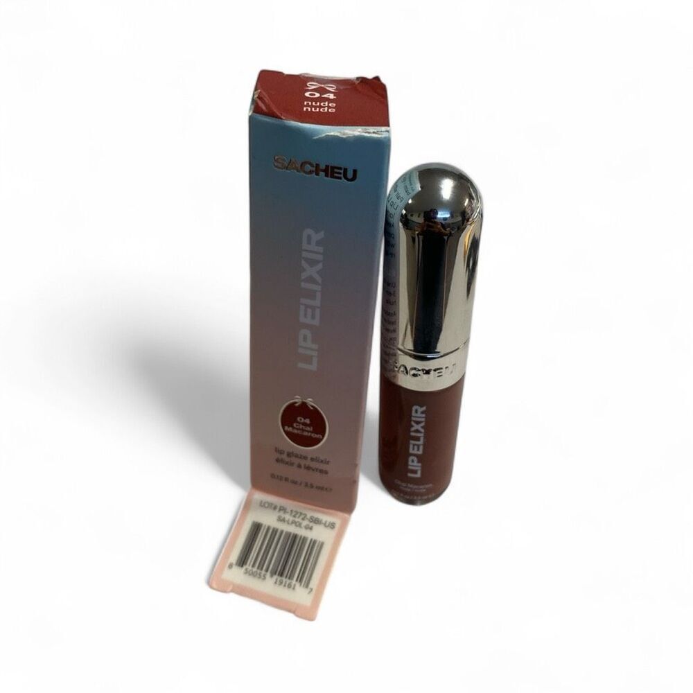 Sacheu Beauty Lip Elixir 04 Chai Nude – Hydrating Lip‎ Glaze Elixir 0.32 fl oz